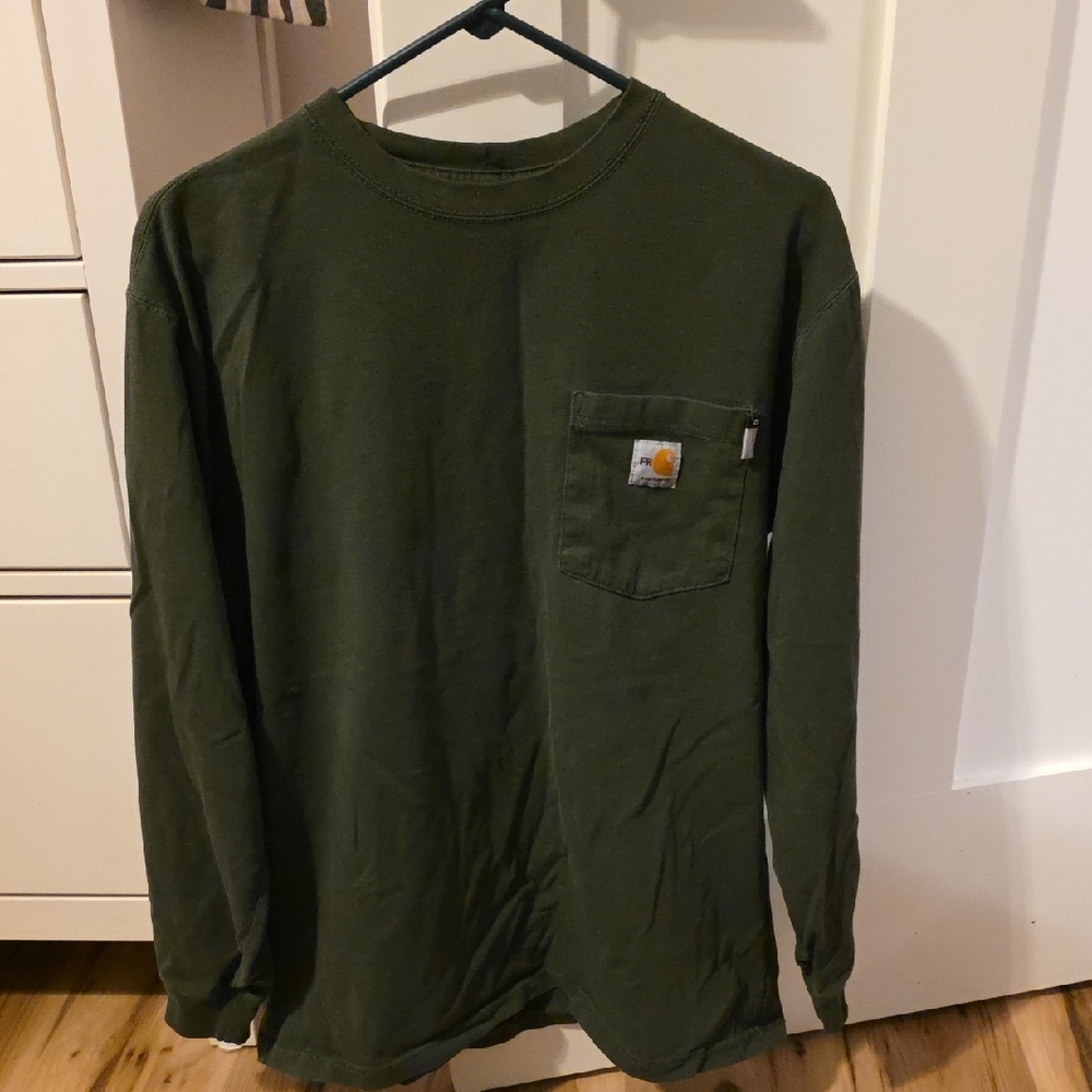 Carhartt Olive Green Long-Sleeve Pocket Tee